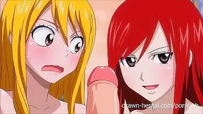 Natsu Ignites Passion with Steamy Threesome Fun Featuring Erza Lucy