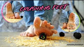 Sexy feet Asmr food Crushing