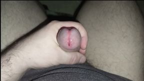 Close Up masturbation uncut cock and cumshot