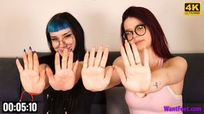 Hands Comparing Girls - 4K MP4