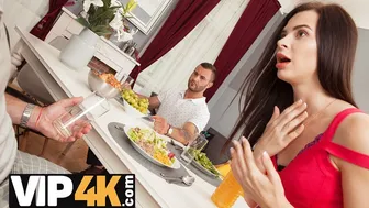 Skinny Czech brunette cheats on her husband with his buddy