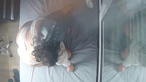 Real Cuckold Couple: Masked Hotwife in Lingerie Teases Strangers on Random Webcam - Huge Ass &amp; Anal Plug, Call Drops Before He C