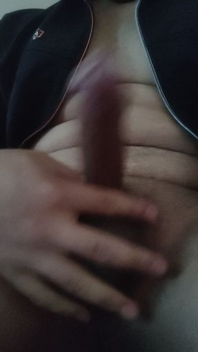 Horny guy Jequling practice big dick cock masturbating