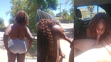 Bouncing my ass then sucking dick in the car