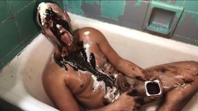 Piss chocolate cream and cum
