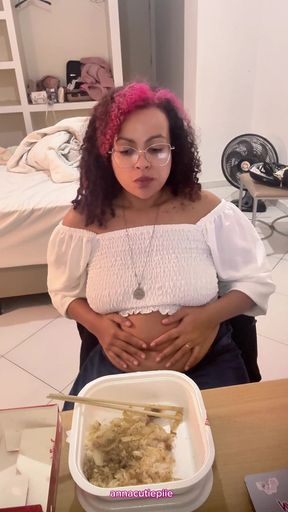 Eating Farting and Burping in the Hotel Room Bloated Belly