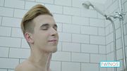Horny Blonde William B Takes A Shower And Strokes His Cock!