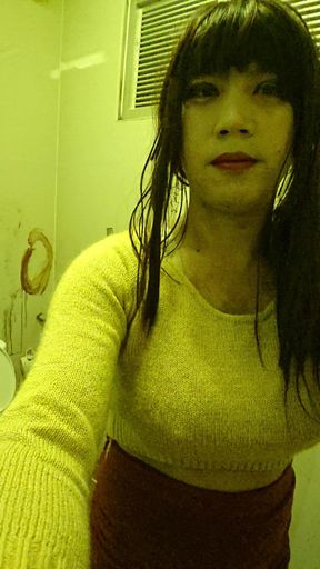 Public toilet slave waiting for master   Clip 2