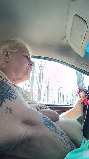 Masterbation in Car Driver Seat
