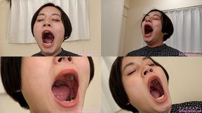 Kanna Hirai - CLOSE-UP of Japanese cute girl YAWNING yawn-12 - wmv 1080p