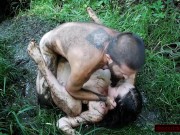 Muddy Nature MILF Takes Intense Grinding On Pussy And Ass From Hairy Cock