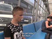 CZECH HUNTER 372 -  Shy Twink Gets Paid To Strip Down And Suck A Big Fat Cock