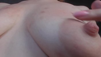 My saggy tits served as an ashtray and Showing how they look like after such a BDSM play.