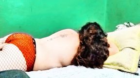 Hot massage and floating to hot chubby big ass stepsister