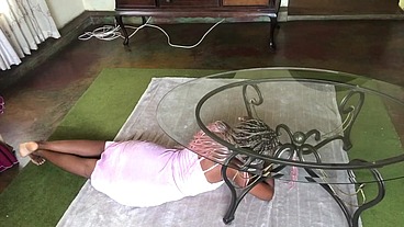 Big Ass Cousin Got Stuck Under The Coffee Table