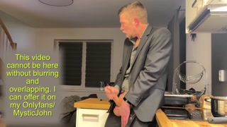 😈 I jerked off in my suit right behind my roommate who was watching TV 😈