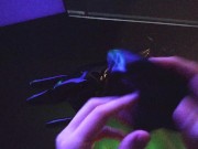 Latex Gloves ASMR | Putting on short latex gloves up-close