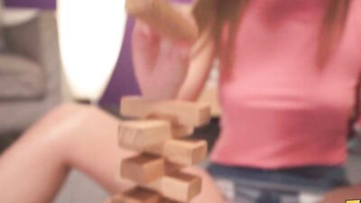 Dorm room lesbian threesome between girls who are addicted to pussy licking