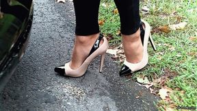 My muddy adventure with high heels and Pantyhose HD mp4 1920x1080