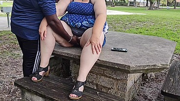 Stranger at the Park Asked Me to Play With My Pussy, Then He Fingered and Fucked Me Doggystyle - BBW SSBBW blowjob, BBW Doggystyle, big butt, big booty, thick ass, big fat ass, fat girl, bust a nut
