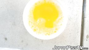 Japanese temptress enjoys measuring her wetness during intimate moments