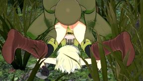 Elf Archer Gets Fucked in the Forest by a Goblin