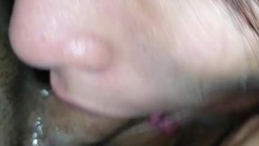 Rica Mamada profunda con saliva, garganta y CUMSHOT