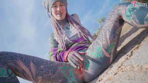 Dreadhead Horny Hippie Girl Gets Anal Fuck Outdoors By Tattooed Dick - Pov With Lily Lu