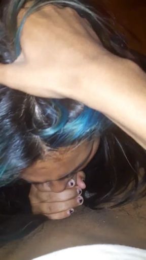 POV: Cumshot in the Mouth of a Busty Girl