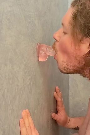Dildo Blowjob in Shower