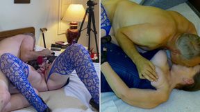 Granny Carmen's Blue Angel Stripper Suck, Lick & Fuck! 72323fap