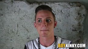 Rough anal banging and deep cock sucking by inked Cameron James and hottie Sean Taylo