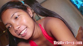 Thai Teen 18+ Stepmom Give Deepthroat To Monster Cock And Get Big Load Creamthroat Throatpie With Heather Deep