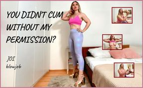 Instructions for jerking off in leggings and heels