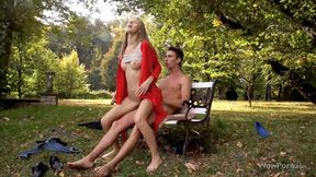 Sex on park bench