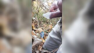 Fortuna Doll Tight Jeans gets wild with random used condoms in woods