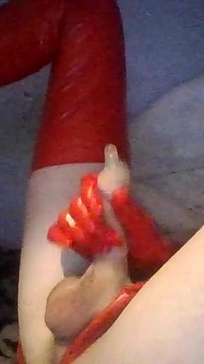 Crossdresser Playing in Pvc