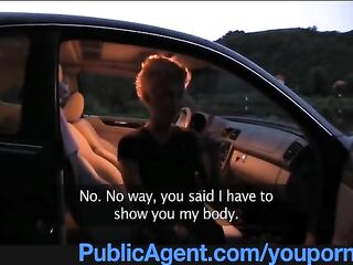 PublicAgent Golden-haired lesbian takes knob for money