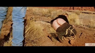 Blonde babe gets a hard ass fucking and domination session outside in the beauty of nature