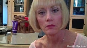 Sexy older lady is sucking hard prick in POV