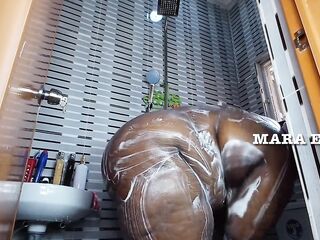 Black Nigerian Pair Shower Standing Doggy style Bang - Mara Exotic