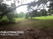 Daytime Public Fun  and quick cum at City Park (TS PublicPrincess)