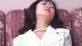 ”Hot Asian MILF solo fingers her sexy twat”