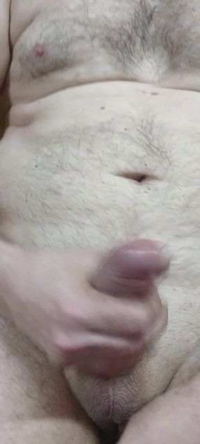 Big White Cock Jerking While Watching Porn Watch Till End for Creamy Cumshot