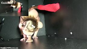 Petite blonde teen Daisy takes on nine hot cumshots