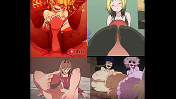 Hentai footjob compilation