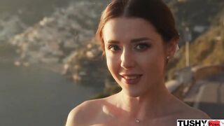 TUSHY Runaway bride Sybil has anal adventure before wedding