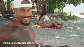 Can’t Resist Dickdealer Don’s Cock And Sneaks Away For Wet Anal On The Beach