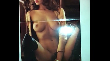 Cumshot on Sybille Rauch Playmateposter