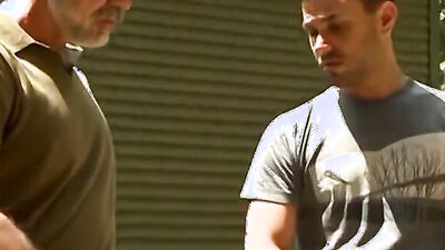 Gay fella and his perverted stepdad are enjoying in some gay action